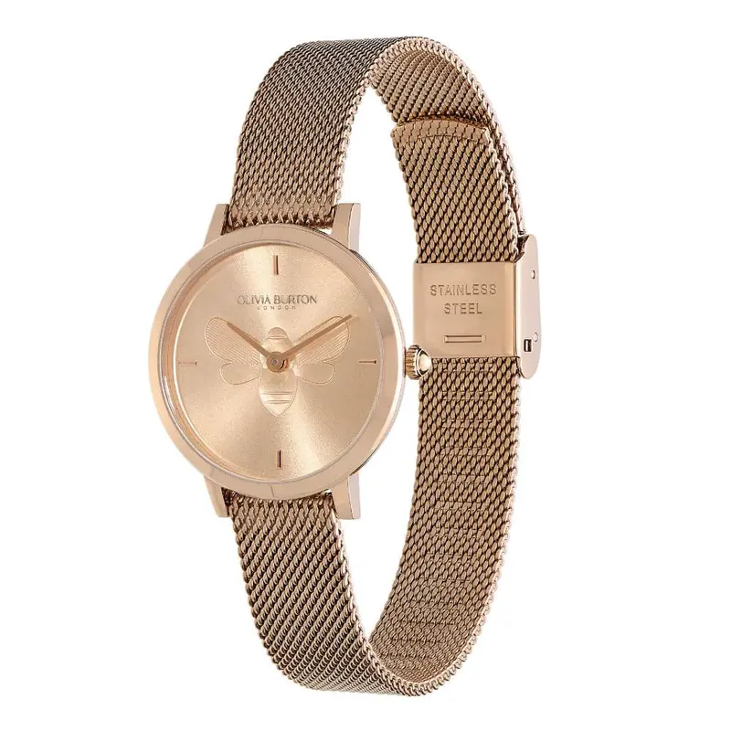 Olivia Burton Rose Gold Dial Milanese Strap Women Watch 24000020 2