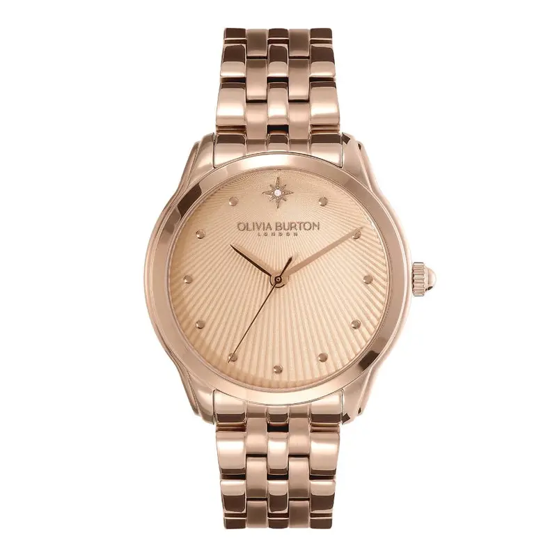 Olivia Burton Rose Gold Dial Stainless Steel Strap Women Watch 24000051 1