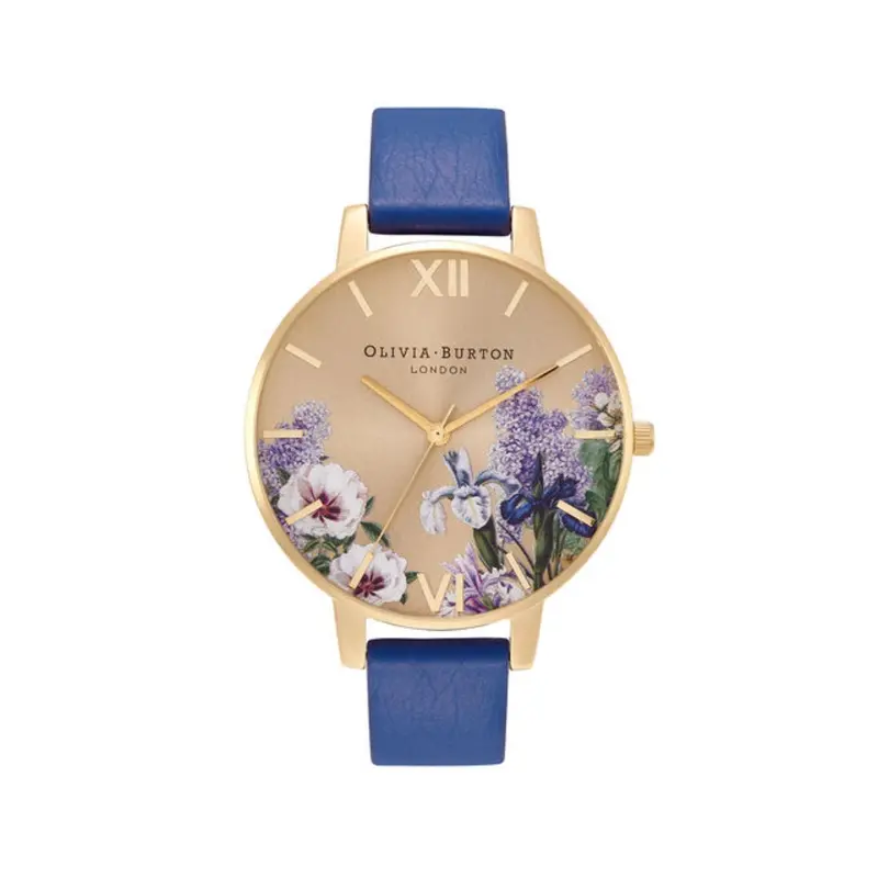 Olivia Burton Secret Garden Pale Gold Sunray & Floral Women's Watch Ob16fs108 1