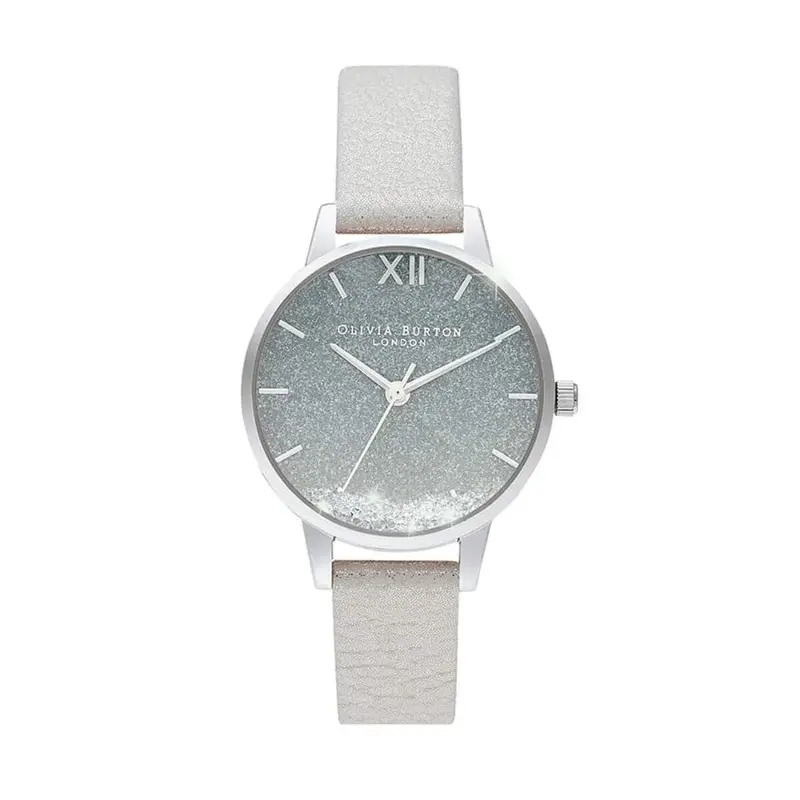 Olivia Burton Silver Dial Leather Strap Women Watch Ob16us42 1