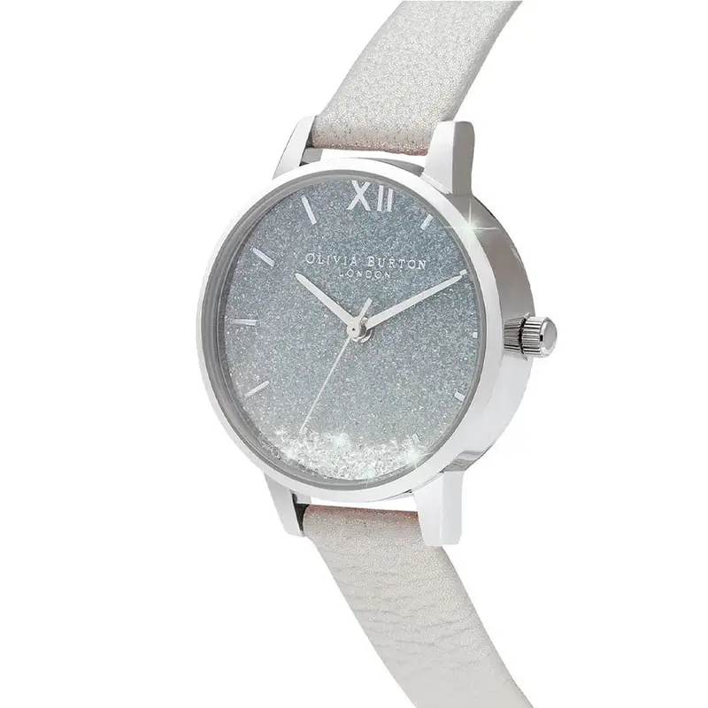 Olivia Burton Silver Dial Leather Strap Women Watch Ob16us42 2