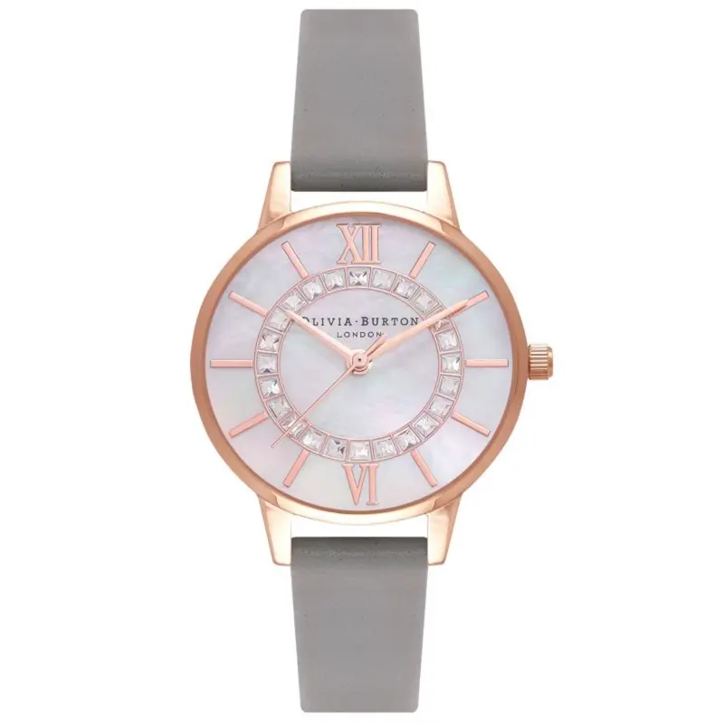 Olivia Burton Sparkle Wonderland Midi Grey & Rose Gold Women's Watch Ob16wd92 1