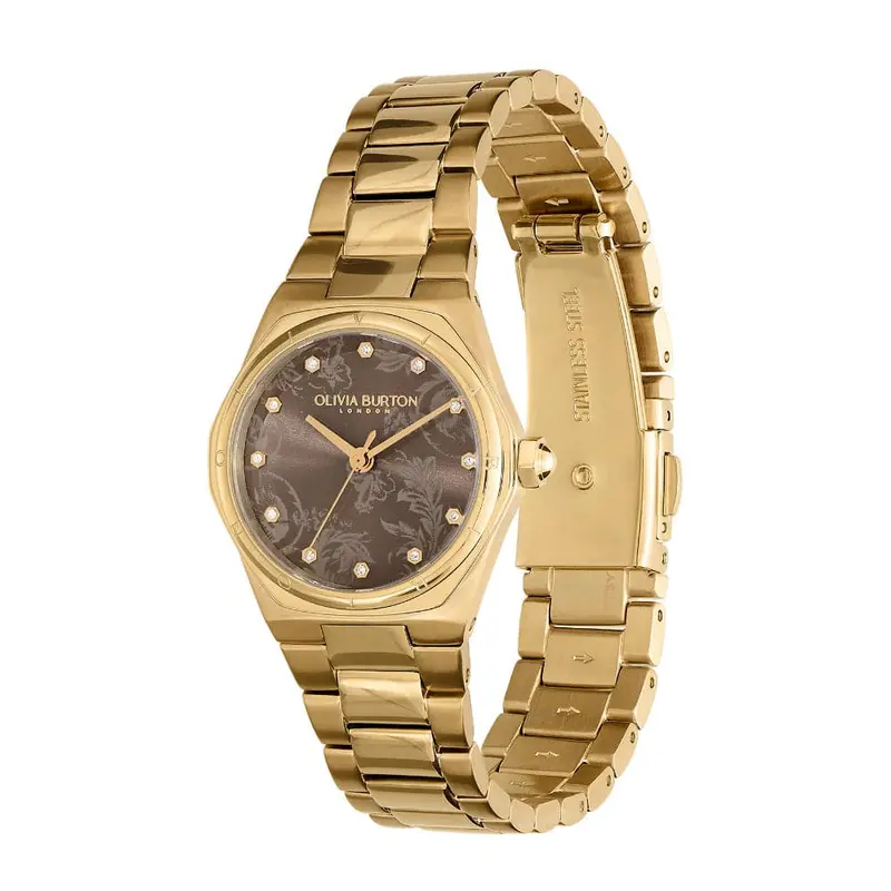 Olivia Burton Sports Luxe Gold Stainless Steel Strap Women Watch 24000107 2
