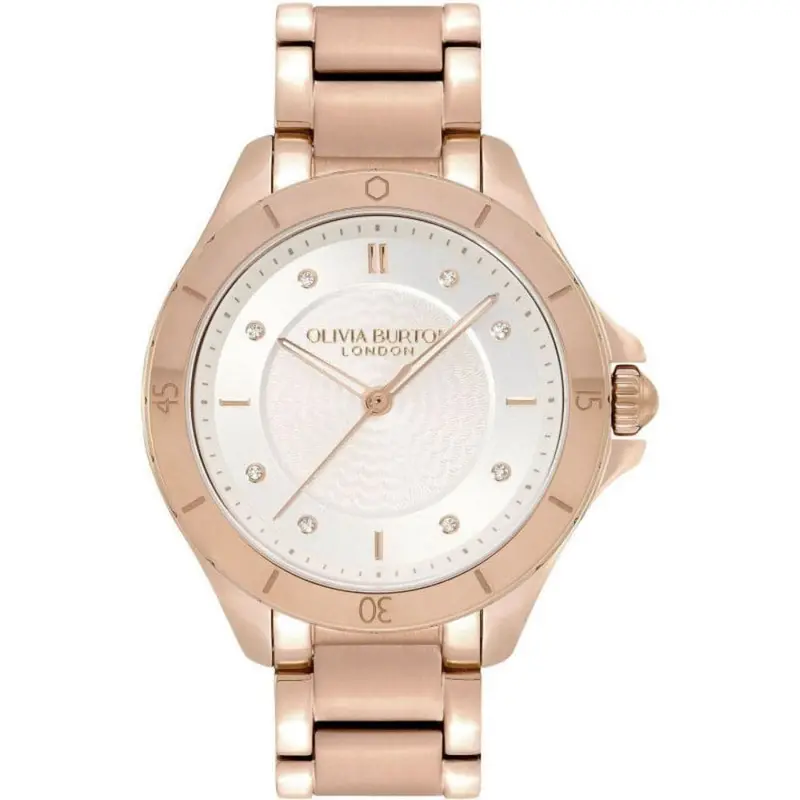 Olivia Burton Sports Luxe Guilloché Rose Gold Strap Women Watch 24000041 1