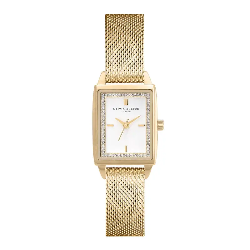 Olivia Burton Townhouse Gold Stainless Steel Mesh Strap Women Watch 24000016 1
