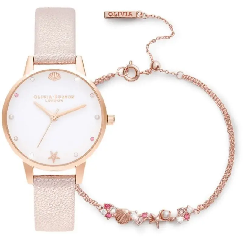 Olivia Burton Under The Sea Gift Set Leather Strap Women Watch Obgset141 1