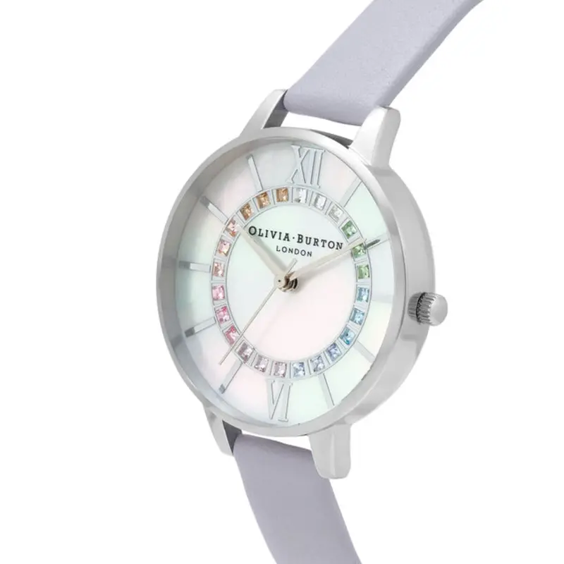 Olivia Burton Wonderland White Mother Of Pearl & Stone Women's Watch Ob16wd102 2