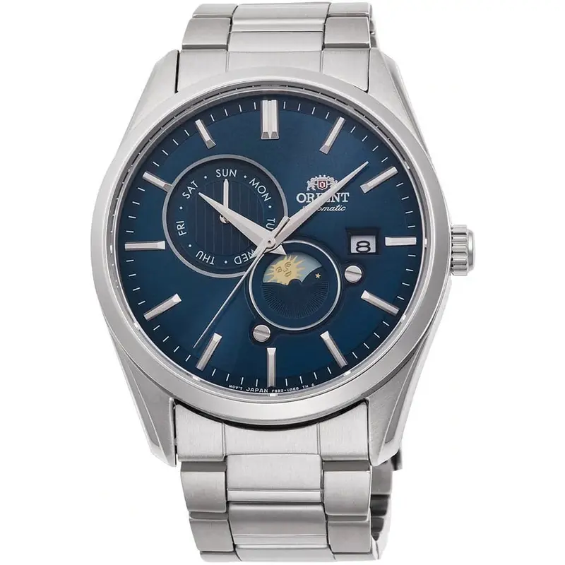 Orient Automatic Blue Dial Silver Stainless Steel Starp Men Watch Ra-Ak0308l10b 1
