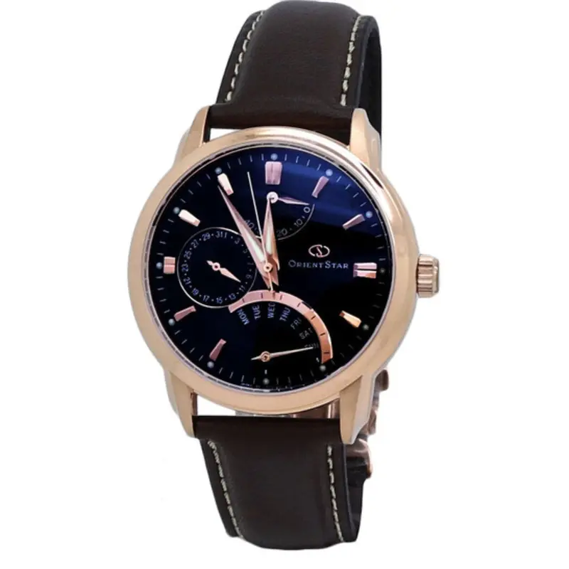 Orient Automatic Power Reserve Retrograde Rose Gold Men’S Watch Sde00003b0 1