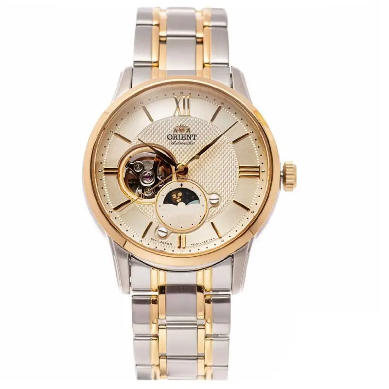 Orient Automatic White Dial Two-Tone Stainless Steel Strap Men Watch Ra-As0007s10b 1