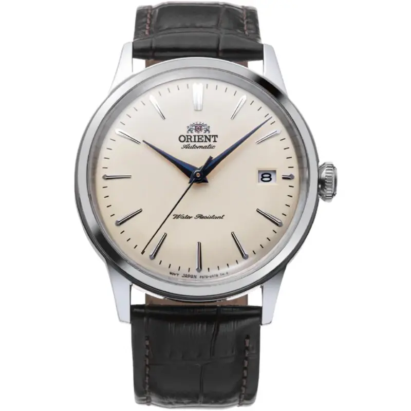 Orient Bambino Automatic Champagne Dial Brown Leather Strap Men’S Watch Ra-Ac0m04y30b 1