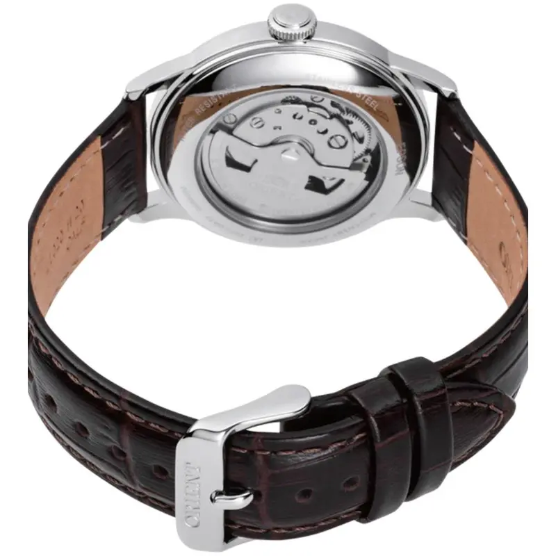 Orient Bambino Automatic Champagne Dial Brown Leather Strap Men’S Watch Ra-Ac0m04y30b 2