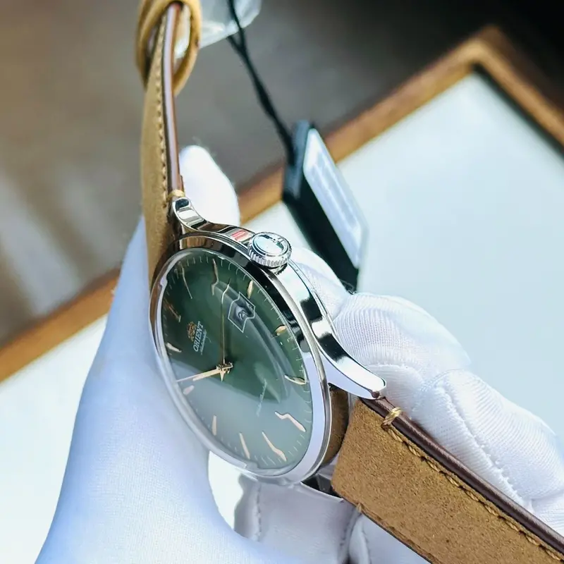 Orient Bambino Version 4 Brown Leather Strap Men Watch Ra-Ac0p01e10b 2