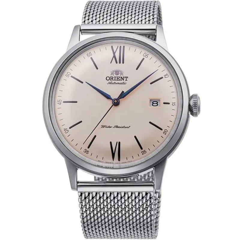 Orient Bambino Version 6 Silver Stainless Steel Strap Men Watch Ra-Ac0020g10b 1