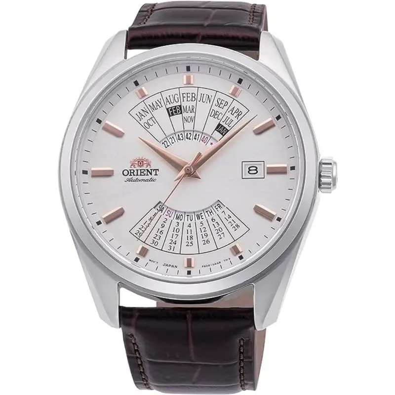 Orient Casual White Dial Brown Leather Strap Men Watch Ra-Ba0005s10b 1