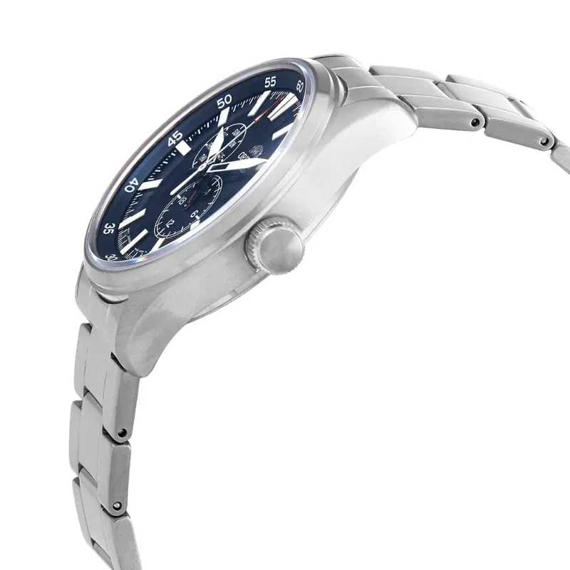 Orient Chronograph Blue Dial Silver Stainless Steel Strap Men Watch Ra-Ak0401l10b 2