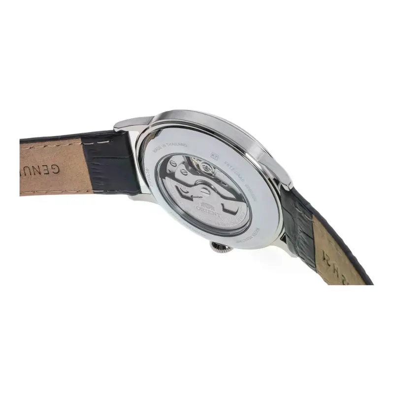 Orient Classic Ra-Ag0005l30b Open Heart Blue Dial Black Leather Watch 2