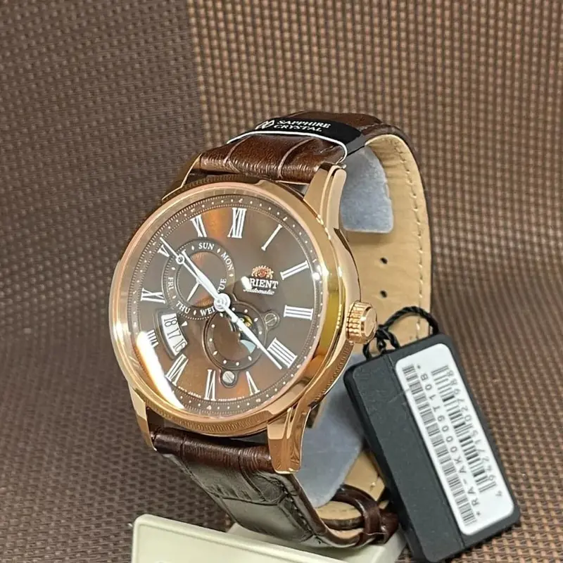 Orient Classic Sun & Moon Brown Dial Automatic Men's Watch Ra-Ak0009t10b 2