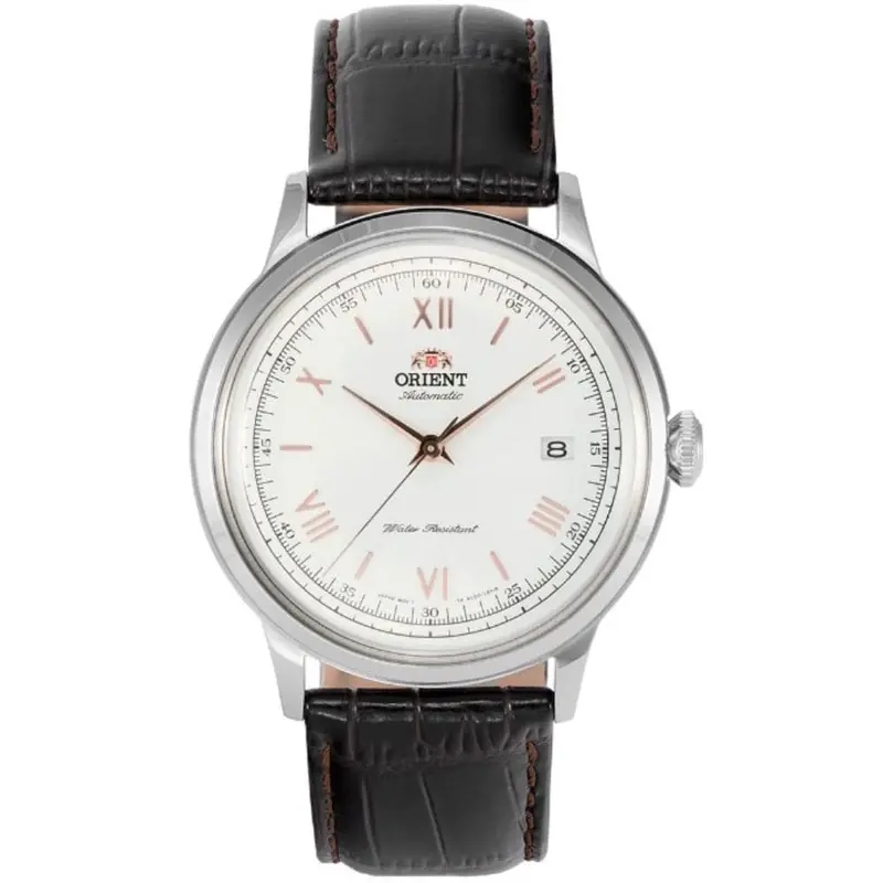 Orient Fac00008w0 White Dial Brown Leather Men's Watch 1