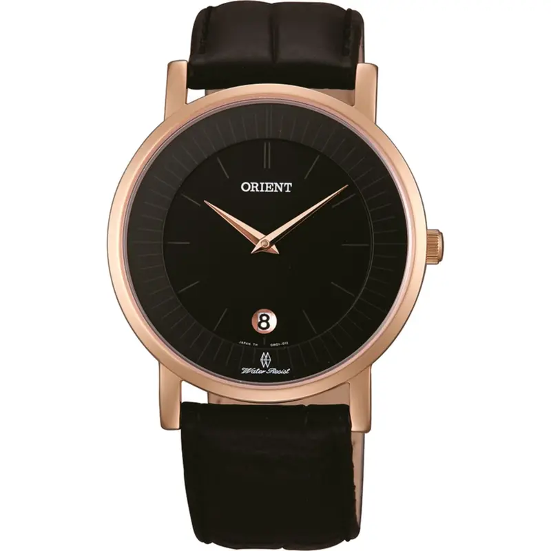 Orient Fgw0100bb0 Classic Class Quartz Black Leather Strap Men's Watch 1