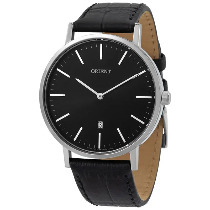 Orient Fgw05004b0 Black Leather Men's Watch 1