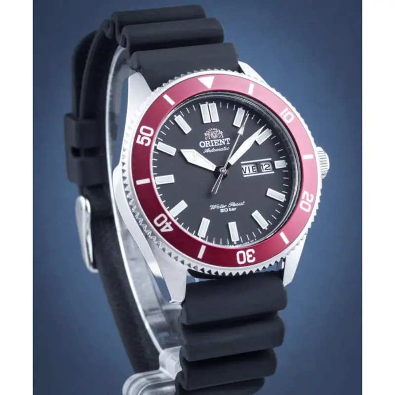 Orient Kano Ra-Aa0011b19b Black Rubber Strap Men Watch 2