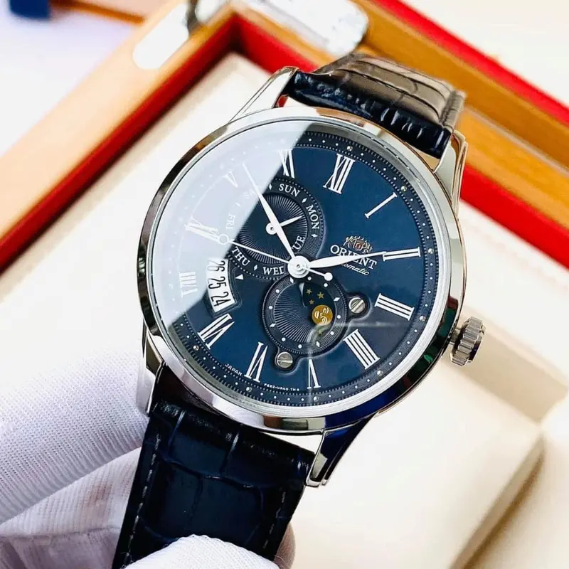Orient Monophase Blue Dial Leather Strap Unisex Watch Ra-Ak0011d10b 2