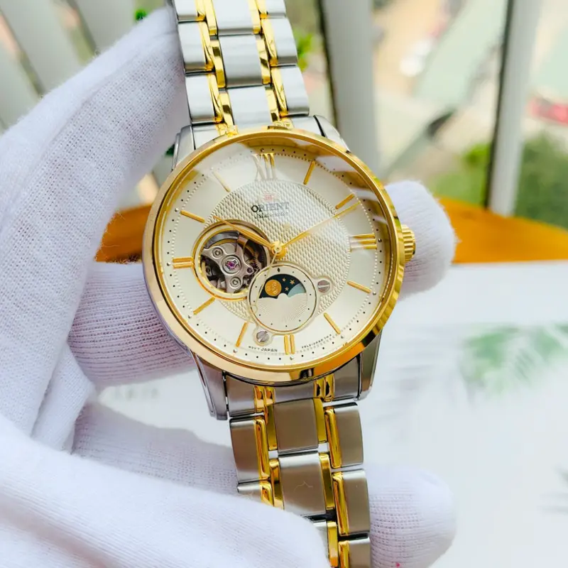 Orient Open Heart Two-Tone Stainless Steel Strap Men Watch Ra-As0007s30b 2