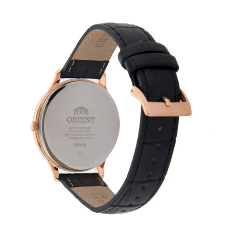 Orient Quartz Contemporary Black Dial And Leather Unisex Watch Rf-Qd0007b10b 2