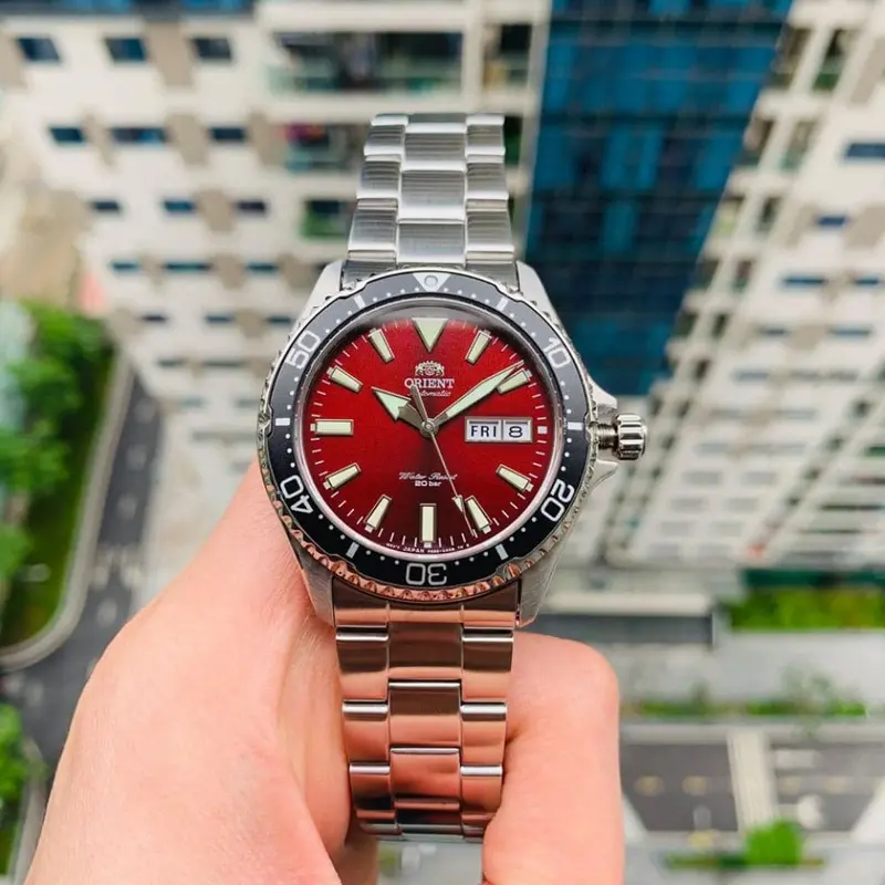 Orient Ra-Aa0003r19b Red Dial Stainless Steel Men's Watch 2