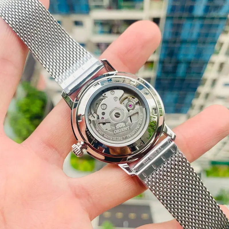 Orient Ra-Ac0e06e10b Stainless Steel Mesh Strap Men Watch 2
