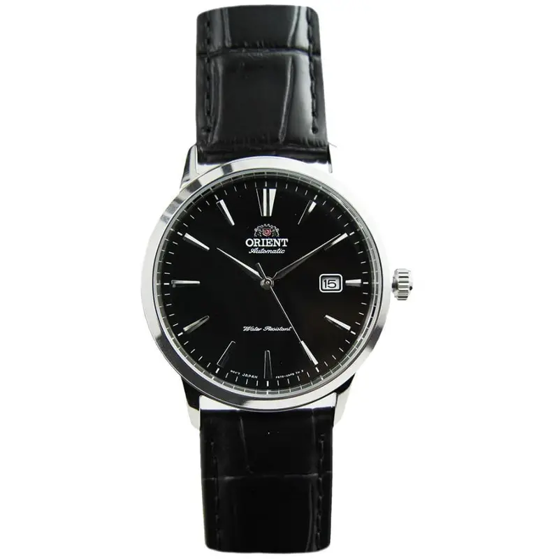Orient Ra-Ac0f05b10b Black Leather Men's Watch 1