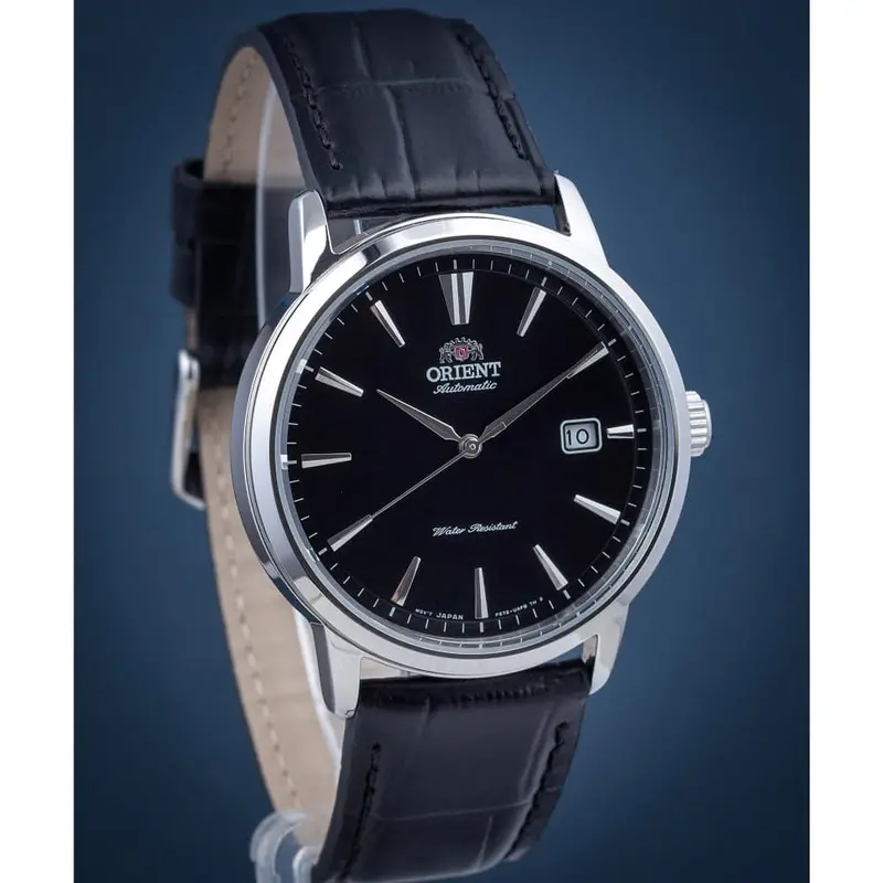 Orient Ra-Ac0f05b10b Black Leather Men's Watch 2