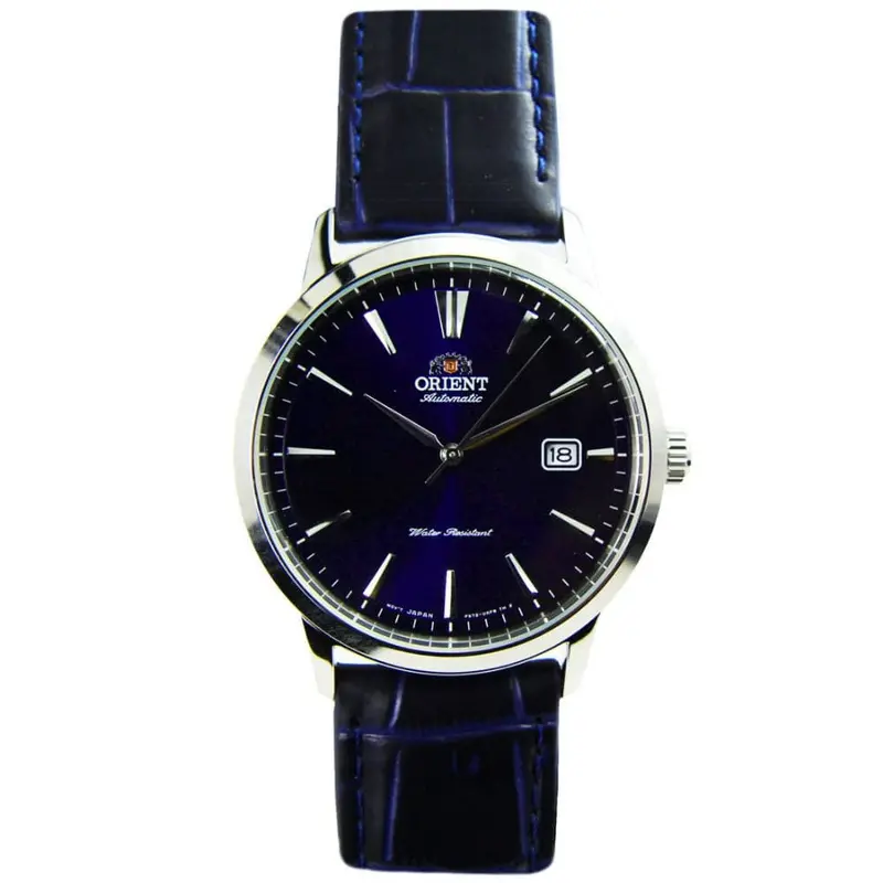 Orient Ra-Ac0f06l10b Blue Leather Men's Watch 1