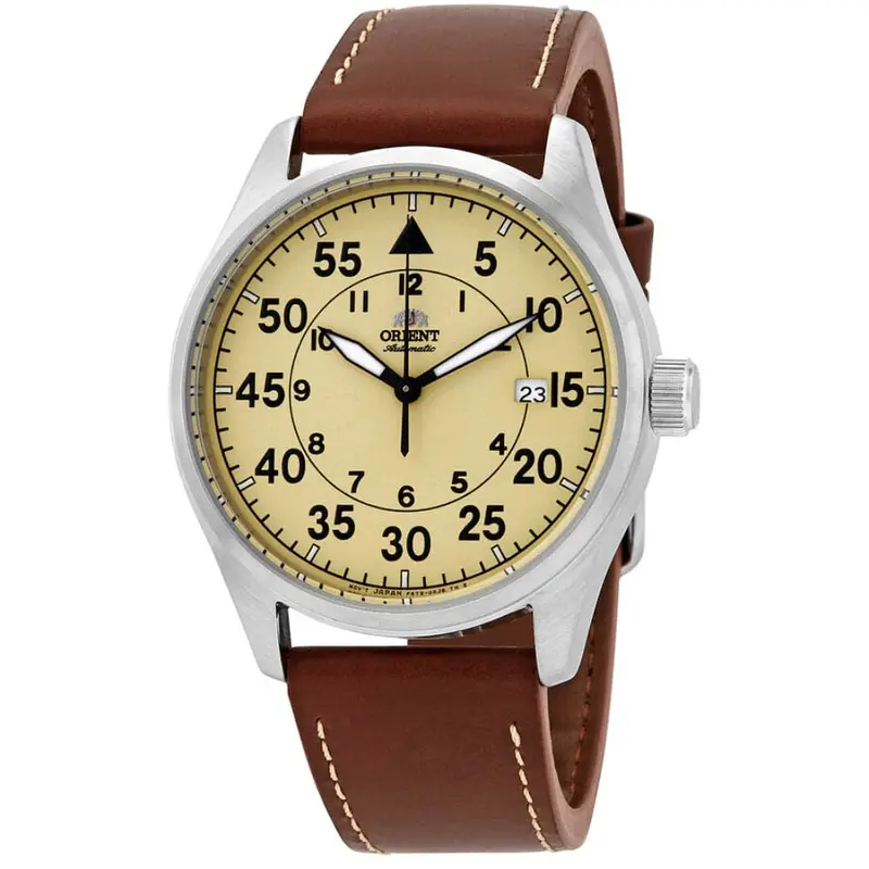 Orient Ra-Ac0h04y10b Brown Leather Men's Watch 1