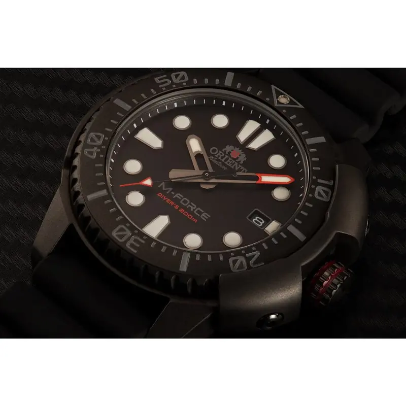 Orient Ra-Ac0l03b00b Black Rubber Strap Men's Watch 2