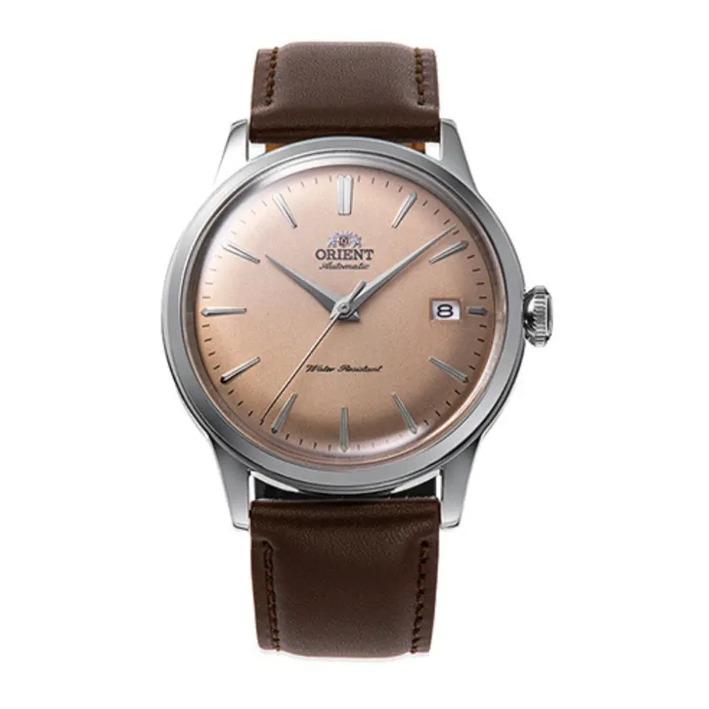 Orient Ra-Ac0m15y30b Bambino Version 7 Beige Dial Brown Leather Watch 1
