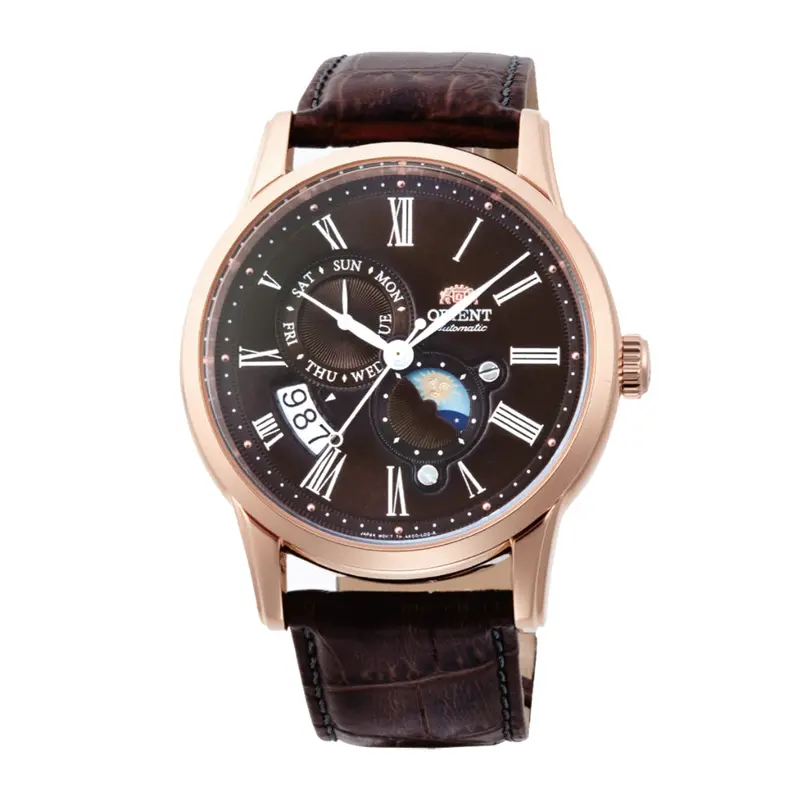 Orient Ra-Ak0009t30b Version 3 Day & Night Brown Leather Watch 1