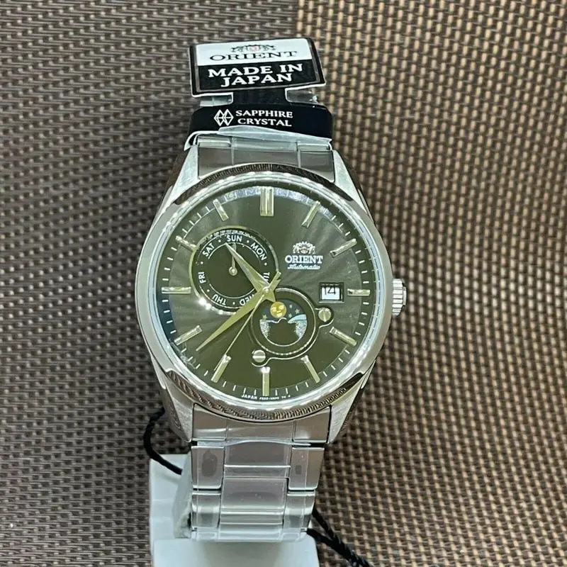 Orient Ra-Ak0307b00c Moon & Sun Stainless Steel Men's Watch 1
