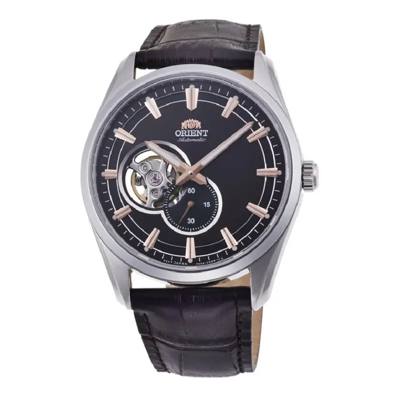Orient Ra-Ar0005y10b Black Leather Men's Watch 1
