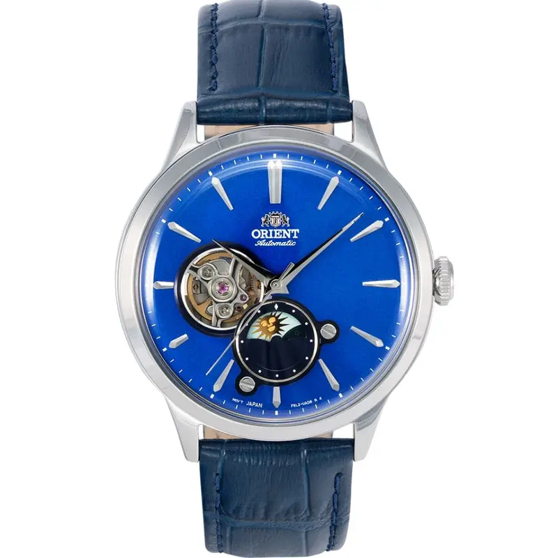 Orient Ra-As0103a10b Blue Leather Men's Watch 1