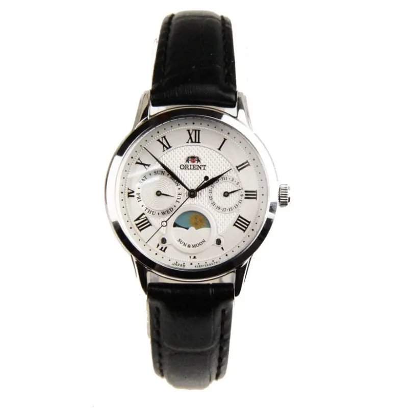 Orient Ra-Ka0006s00c Sun And Moon Leather Strap Women Watch 1