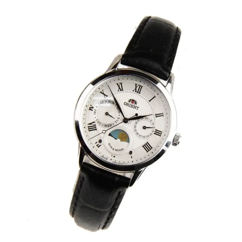 Orient Ra-Ka0006s00c Sun And Moon Leather Strap Women Watch 2