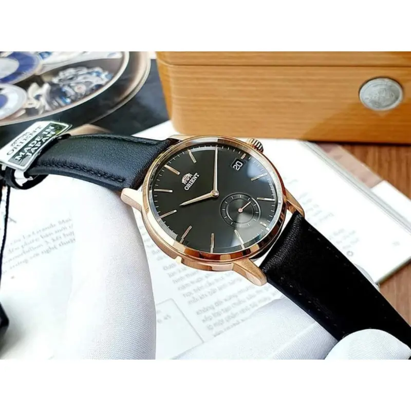 Orient Ra-Sp0003b00c Black Leather Strap Men's Watch 2