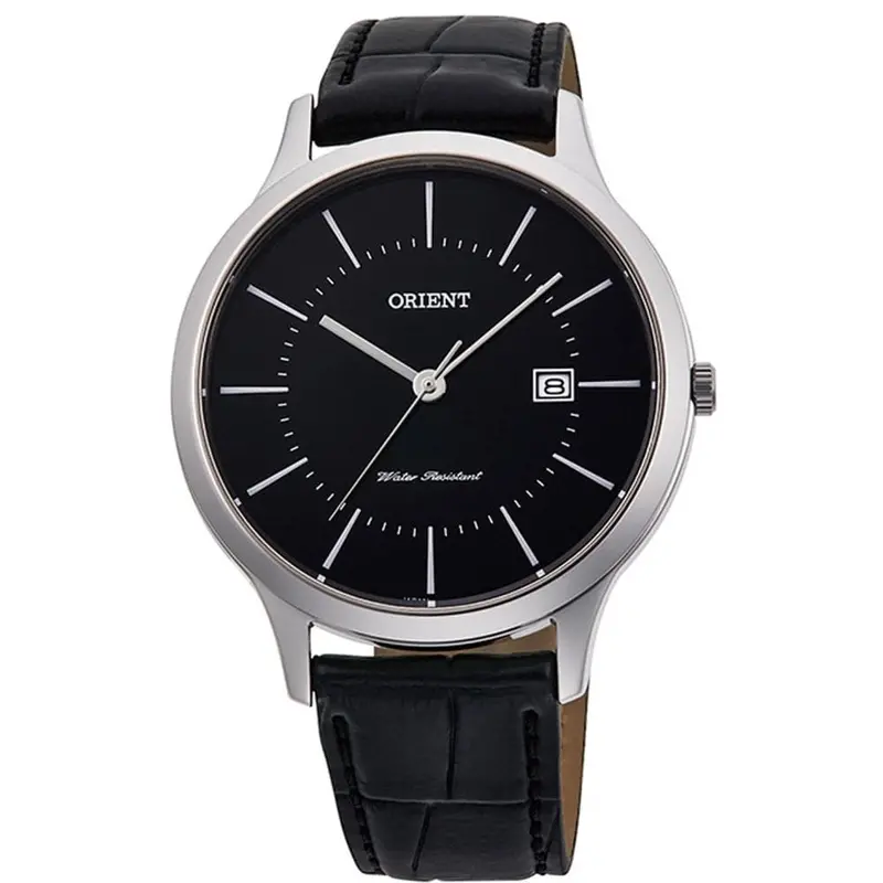 Orient Rf-Qd0004b10b Nlack Leather Men's Watch 1