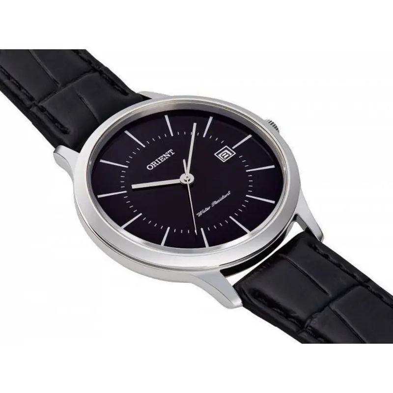 Orient Rf-Qd0004b10b Nlack Leather Men's Watch 2