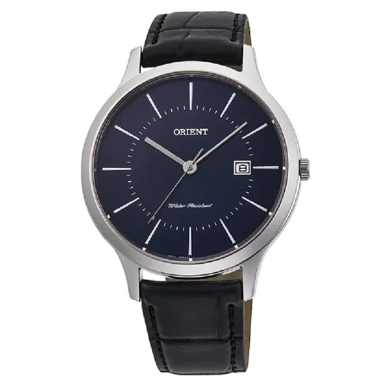 Orient Rf-Qd0005l10b Black Leather Men's Watch 1