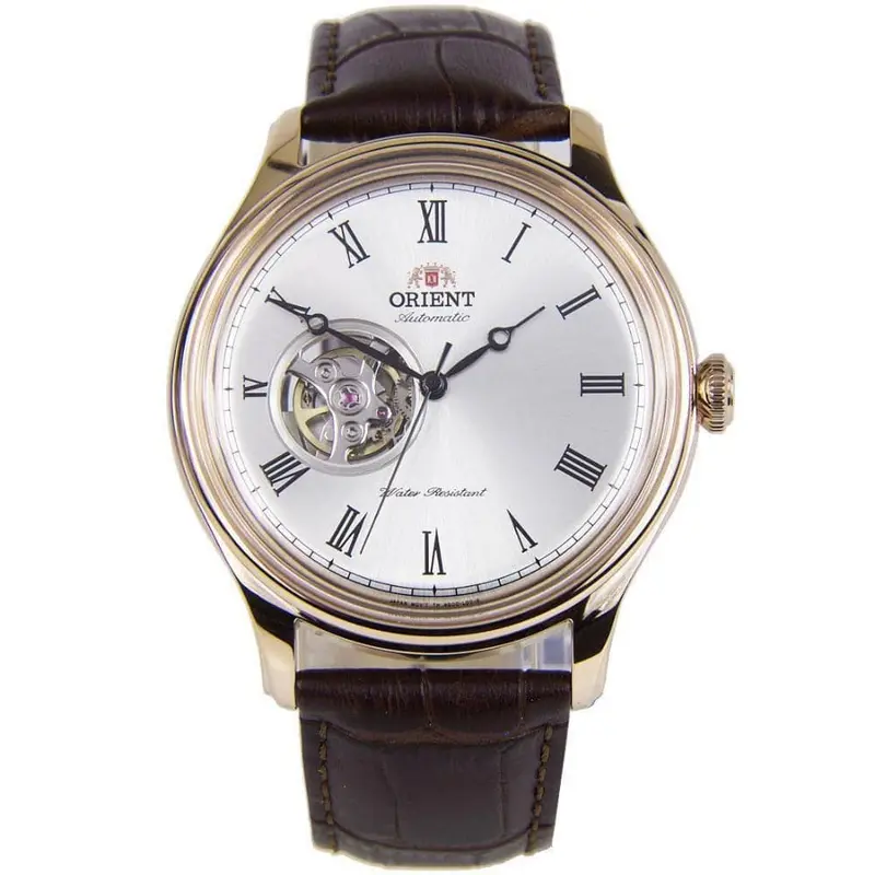 Orient Sag00002w0 Open Heart Brown Leather Men's Watch 1