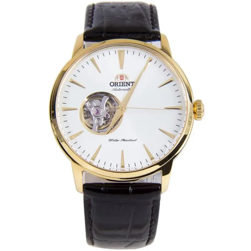 Orient Sag02003w0 White Dial Black Leather Men's Watch 1