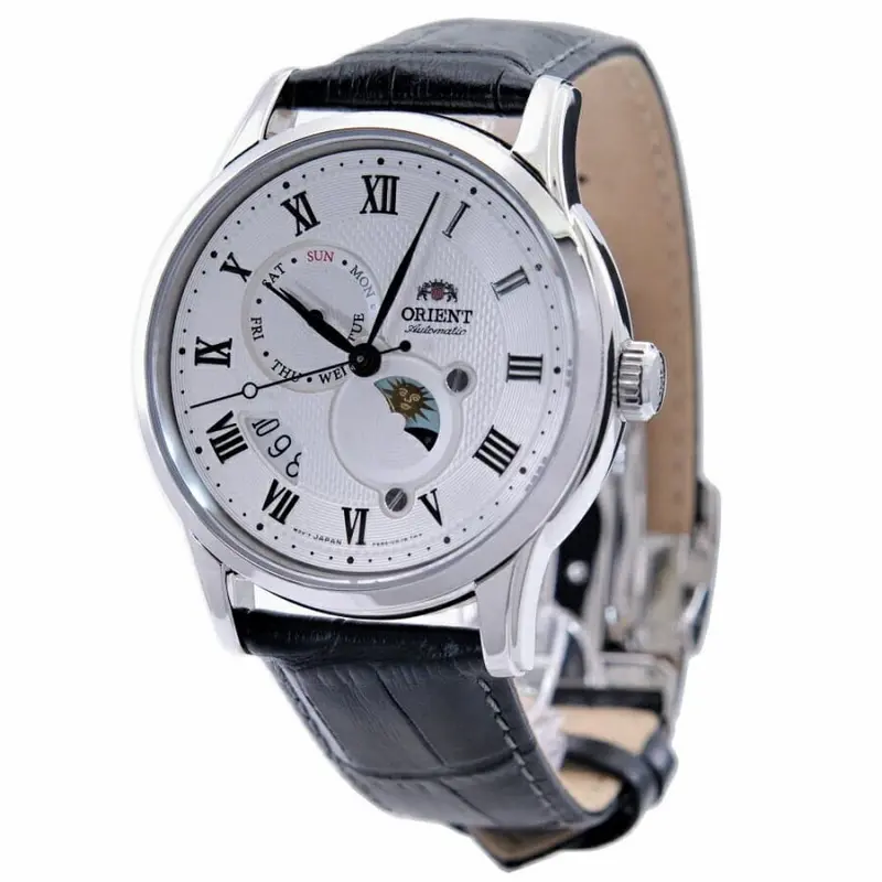Orient Stainless Steel Japanese Automatic Hand Winding Leather Men's Watch Ra-Ak0008s10b 1